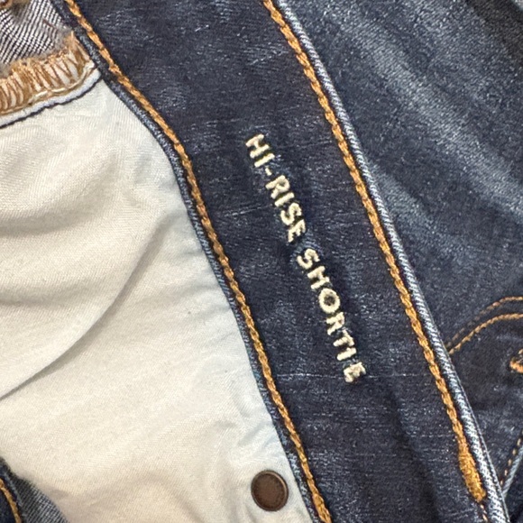 American Eagle Next Level Stretch Denim Shorts Dark Wash Size 12 - Picture 5 of 5